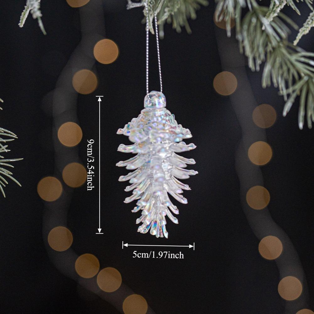 Transparent Christmas Crystal Pendants Acrylic Hanging Ornaments  Navidad Noel