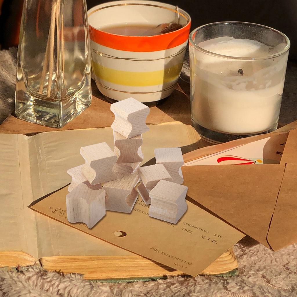 10 шт. Набор деревянных штампов DIY Резные печати для поделок Скрапбукинга Пригласительных Открыток Писем Планера Журнала Инструмент для Декора