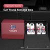 Tire Valve Cap Car Car Trunk Organizer Leather Box Multiuse Tools Large Capacity Storage Bag Folding For Volvo V60 XC60 S60 V50