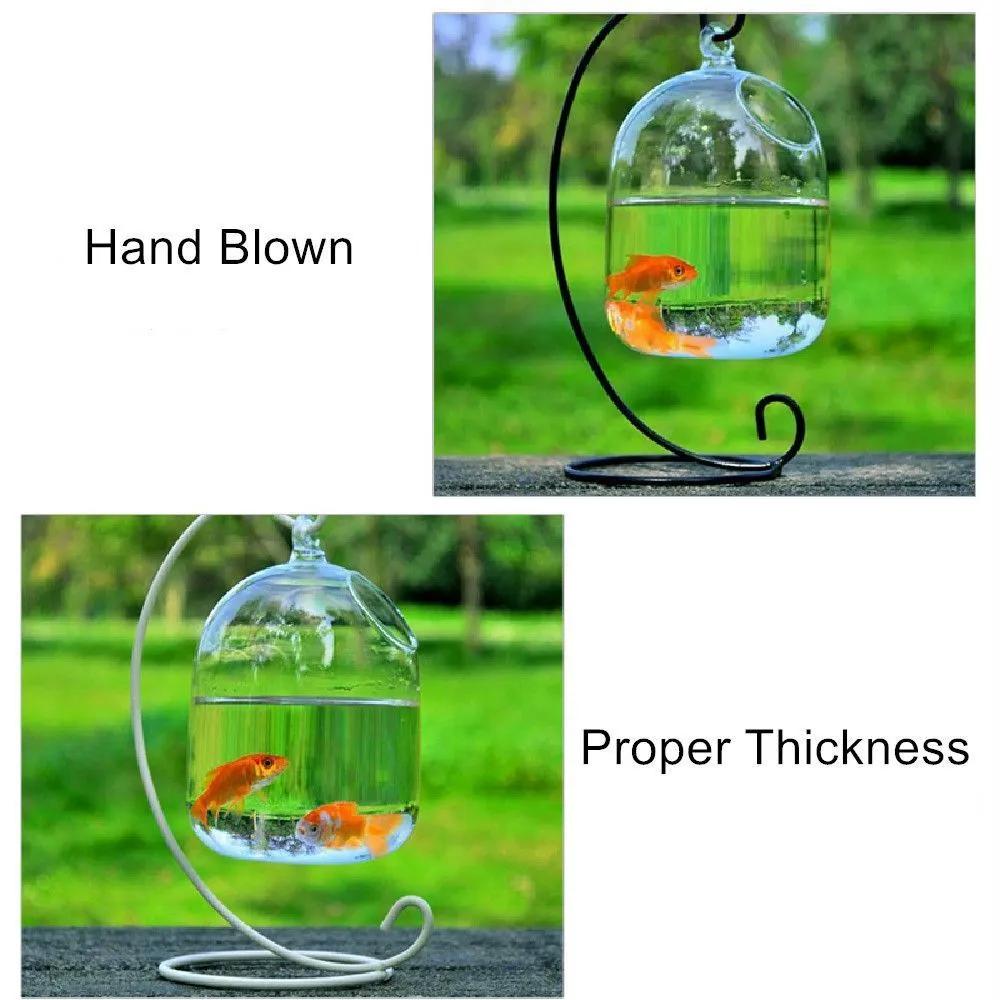 Creative hanging glass vase fish tank transparent glass handmade fish tank home decoration ornament