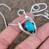 Santa Rosa Turquoise Gemstone 925 Sterling Silver Jewelry Pendant 1.10" KKG-594