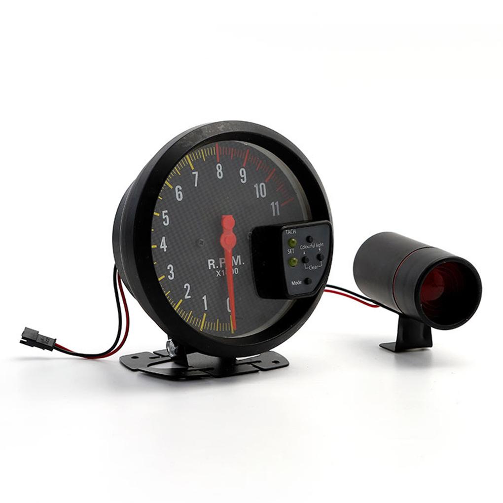 Универсальный 5-дюймовый 12V тахометр для автомобиля, грузовика, мотоцикла, скутера, с цветной подсветкой, регулируемый измеритель скорости вращения, модификация