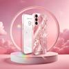 Pink Glitter Crystal Rose phone case s26 ultra case quad lock glass for Samsung Galaxy S26 S25 S24 S23 S22 FE Ultra Plus