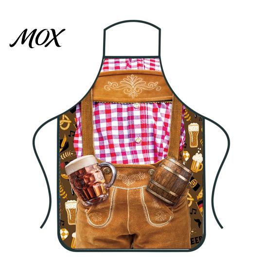 Novelty Cooking Aprons Oktoberfest Apron, Funny Adjustable Costume Bib, 3D Printed Photo Props Polyester Waterproof Apron for Kitchen BBQ Party