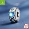 Moonstone Magic Heart-Shaped Diy Bracelet Positioning Buckle, Popular S925 Silver Bead Spacer Accessories