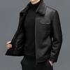 Thickened Down Jacket Men's Warm Sheepskin Men's Genuine Leather Jacket Leather Down Large Size Leather Jacket