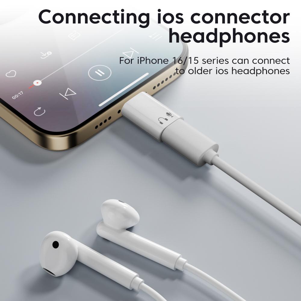 Type C To Lightning Headphone Audio Adapter for Iphone 15 16 Pro Max Samsung iPad MacBook USB C Adapter Earphone Converter