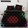 3D Honeycomb King Queen Пододеяльник Твердый Геометрический Комплект Постельного Белья Для Подростков Взрослый Психоделический Абстрактный 2/3 шт Полиэстер Пододеяльник