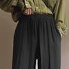 Men's Oversized Black Ice Silk Trousers - Straight, Loose, and High-End Feel