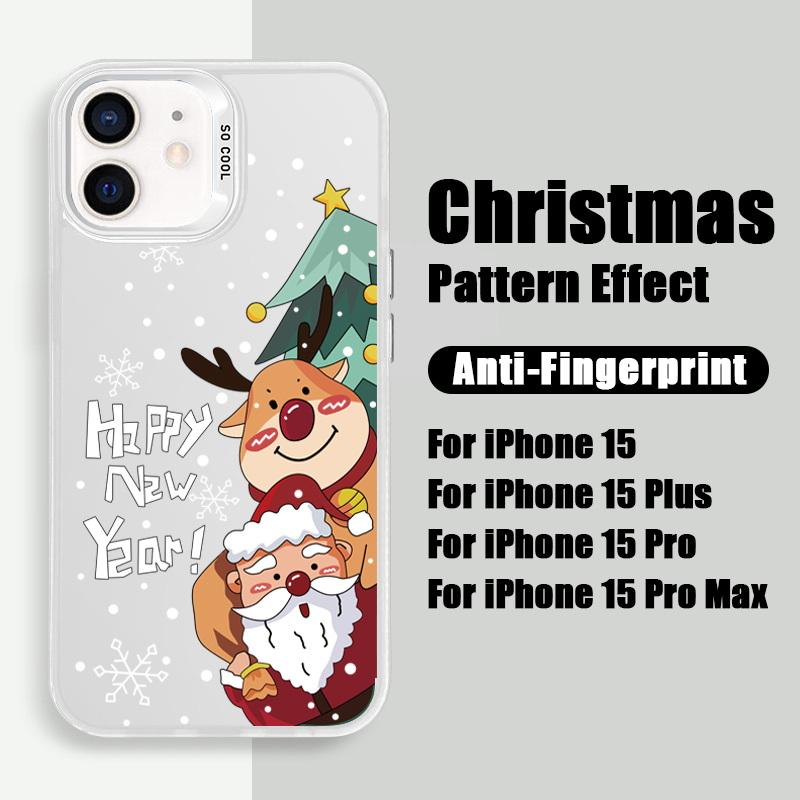 Рождественский лазерный чехол для телефона с астронавтом для iPhone 15 14 Pro Max 13 12 11 Samsung S23 S22 Ultra A54 A53 Противоударный задний чехол с рисунком оленя и Санта-Клауса