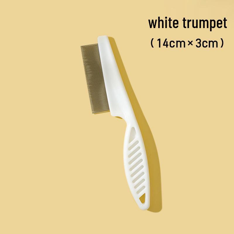 Уход за домашними животными: Гребень из нержавеющей стали с густыми зубьями для кошек и собак, для удаления шерсти и блох, массажный инструмент