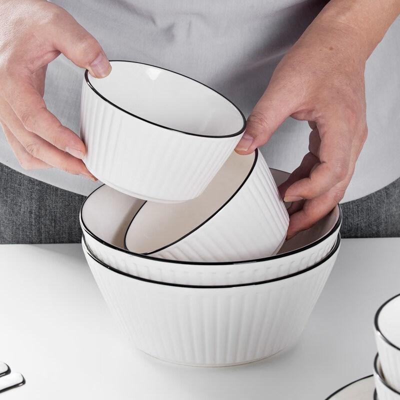 Набор керамической посуды Jun XVII MY Simple Black Line