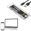 M.2 NGFF SATA Тип C USB 3.1 Корпус для жесткого диска Внешний SSD-адаптер Прозрачный внешний корпус для SSD 10 Гбит/с для 2230 2242 2260 2280
