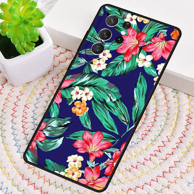 Ретро Тропические Цветочные Цветы Чехол Для Телефона Для Samsung Galaxy note 10 pro S26 S25 S24 S23 S22 Ultra Plus S21 FE S20 Чехол