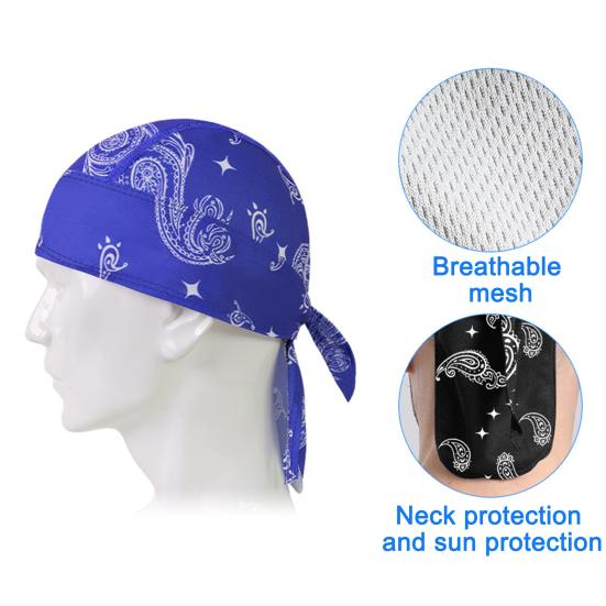 Банданы Pretied головной платок для мужчин и женщин Защита от ультрафиолета Защита от солнца Ice Silk Skull Кепка головной убор Chemo тюрбан Кепка для спорта на открытом воздухе Велоспорт