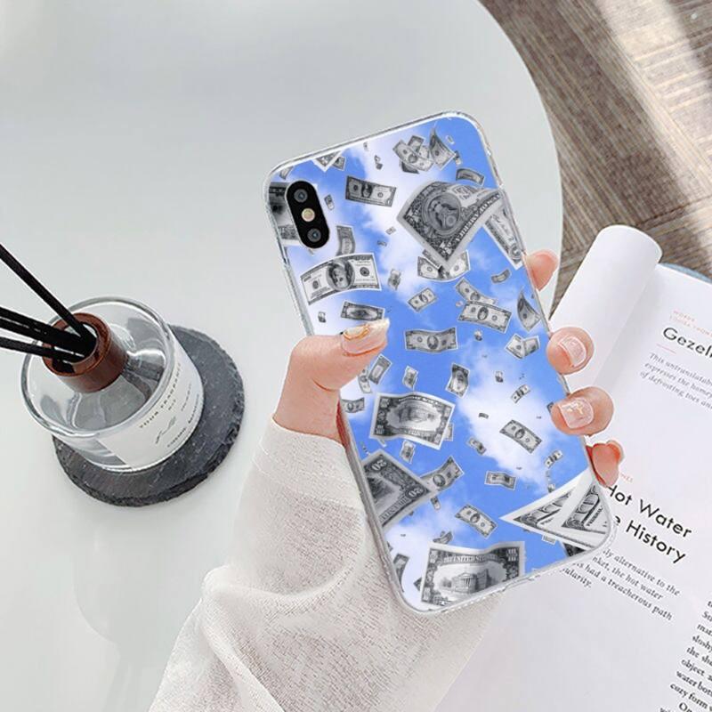 НАС. Чехол для телефона с долларами и деньгами для IPhone 14 13 12 11 XS X 8 7 6 Plus Mini Pro Max SE 2022, мягкий прозрачный чехол для телефона