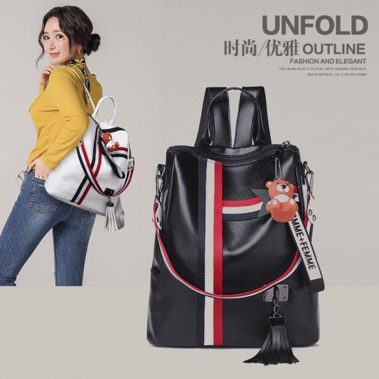 New Women's Bag Large Capacity Ladies Backpack European and American Fashion Ribbon Backpack Trendy
