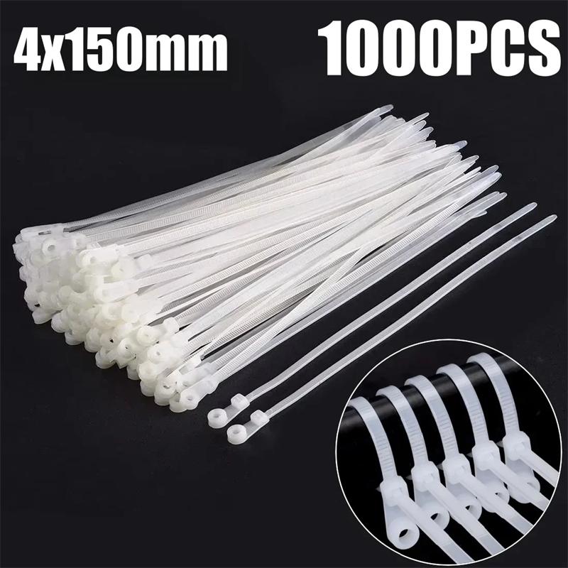 100/1000 шт. кабельных стяжек с винтовыми отверстиями, многоразовые фиксированные нейлоновые кабельные стяжки, самоблокирующиеся стяжки для шнуров, ремни, крепежные петли, офисный органайзер