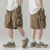 Men's Japanese Light Outdoor Workwear Shorts - Trendy Loose Summer Casual with Large Pockets