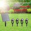 Solar Powered Solar Landscape Lights 4 In 1 Garden Lawn Lamp Decoration Solar Spotlights  Outdoor