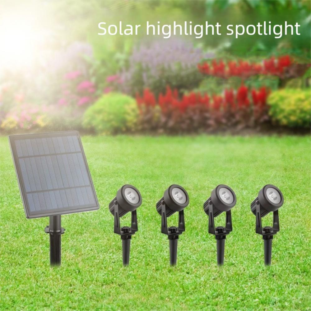 Solar Powered Solar Landscape Lights 4 In 1 Garden Lawn Lamp Decoration Solar Spotlights  Outdoor