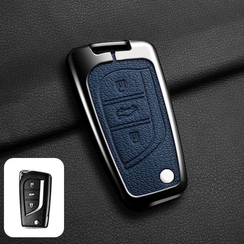 OFWP3 Leather Car Key Cover Case Shell for Toyota Hilux Revo Auris Corolla Reiz Avensis Verso Yaris Aygo Rav4 Scion TC IM 2017 2016