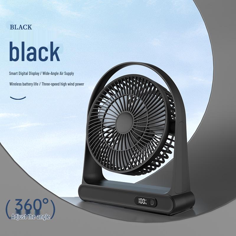Compact Dual-Power Wall-Mountable Desktop Fan for Home, Dorm, or Office Desk