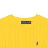 Polo Ralph Lauren SS23 Solid Color Logo Embroidered Cable Knit Sweater Women Sweater Yellow WMPOSWENC020616-700