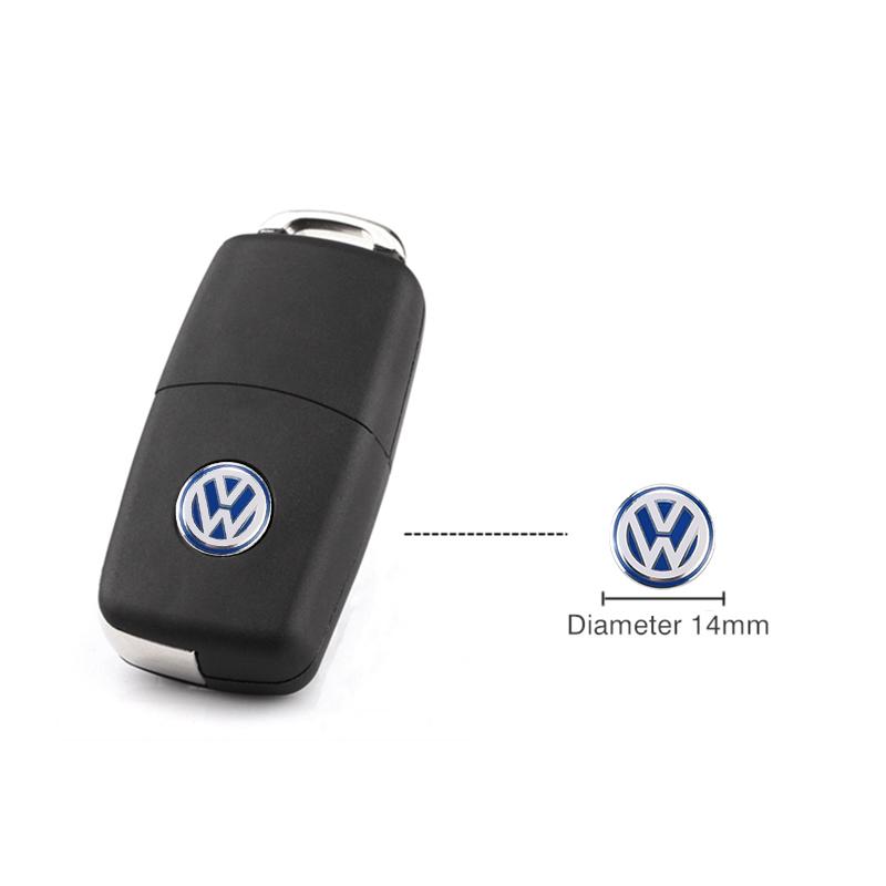 hijk1 5Pcs VW Car Key Stickers Aluminium Badge Auto Accessories For Volkswagen GTI Polo Golf Arteon Tiguan Touareg CC Amarok ID.3 ID.4