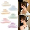 Hair Claw for Women, Semi-Transparent Pearlescent Tones Hair Clip, Large Size Back Head Hair Claw for Thick Long Hair