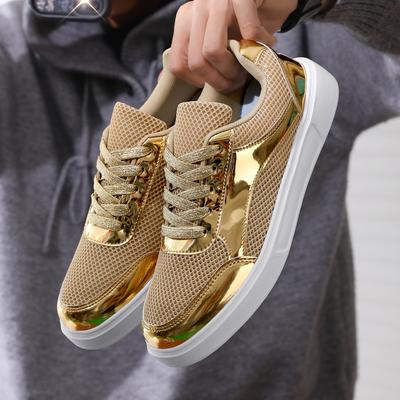 Женские кроссовки со стразами, женская обувь, сетчатые вулканизированные туфли на толстой подошве, повседневная блестящая обувь