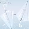 Прозрачный зонт с длинной ручкой для женщин и детей – Милый, стильный дизайн с прямой ручкой
