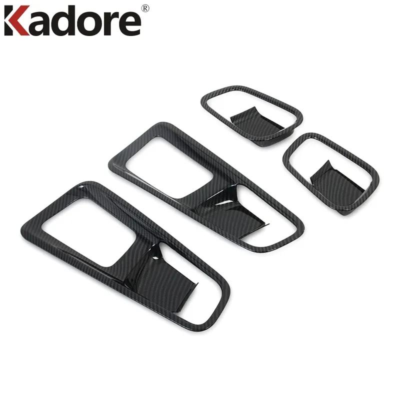 Car ide Inner Door Handle Bowl Cover Trim For Hyundai Venue 2024 Carbon Fiber Interior Accessories