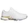 Кроссовки для гольфа Tour 360 24 Footwear Metallic cm 2E [Adidas Golf] мужские белые/золотые металлик/серебристые 27.0