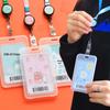 Transparent ID Holder with Lanyard - Anti-Lost Student Bus/Meal/Card Access Badge