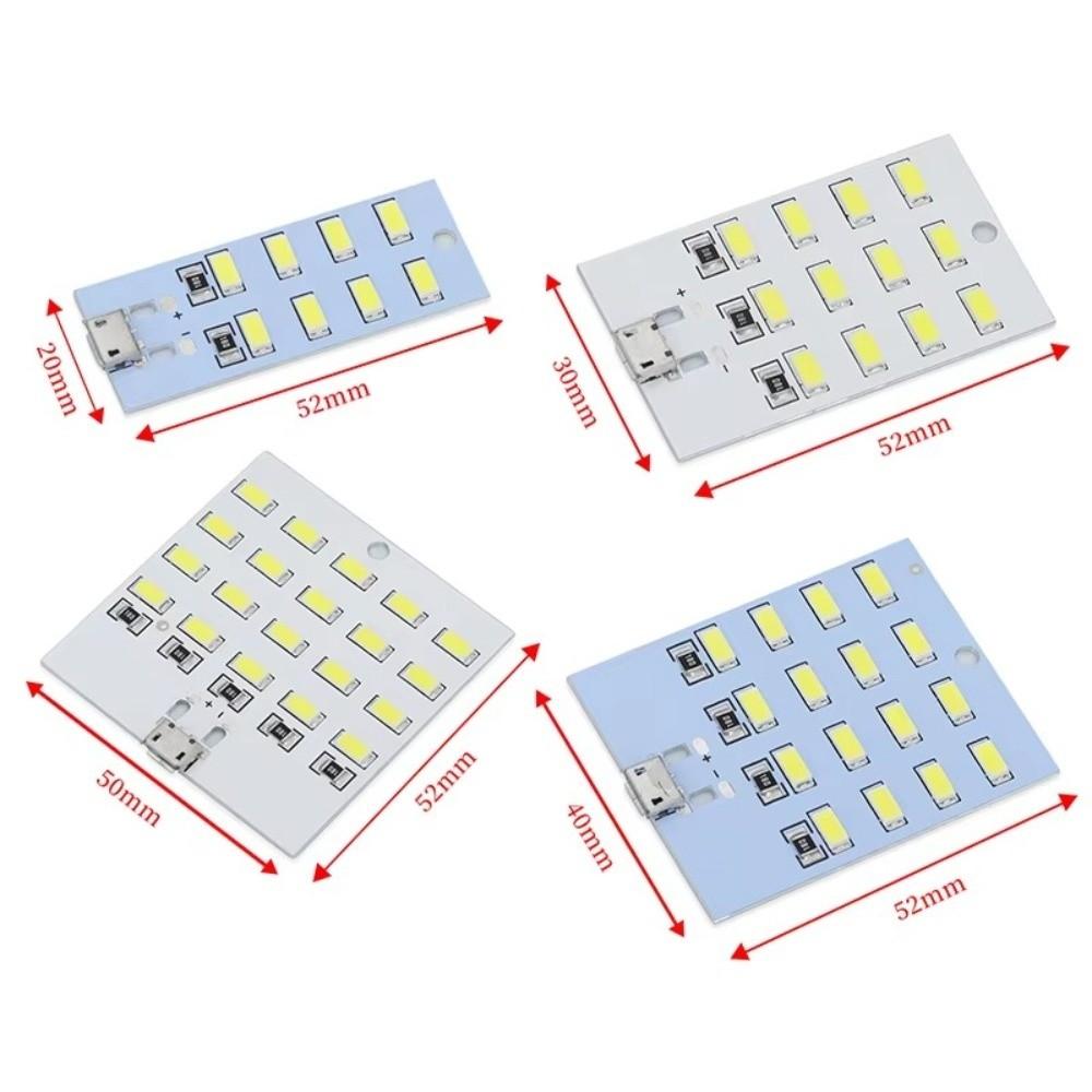 Высококачественная светодиодная панель 5730 SMD с 8/12/16/20 светодиодами 430 мА~470 мА, 5 В, белая подсветка, USB-светодиод, питание от сети, аварийное освещение