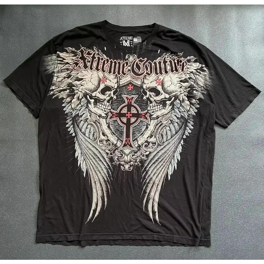 Мужская футболка с коротким рукавом в стиле ретро с крыльями ангела, Харадзюку, хай-стрит, американская мода, мужская, женская, летние топы