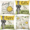 New Spring Pillowcase Floral Letters Living Room Sofa Home Pillowcase