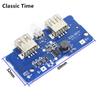 18650 Dual Micro USB 3.7V To 5V 2A Boost DIY 18650 Lithium Battery Charger PCB Board Step Up Module With Led