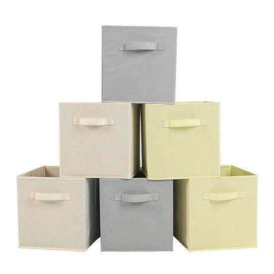 Fabric Storage Cube with Handle Large Capacity Easy Access Foldable Heavy-Duty Toys Clothes Storage Box Organization Accessory