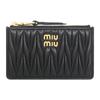 Wallet 5MB06M 2FPP Nero Matelasse Leather Metal Logo Pouch Wallet Card Coin Case [Miu Miu] (coin Case) Women's [Brand] [Item]