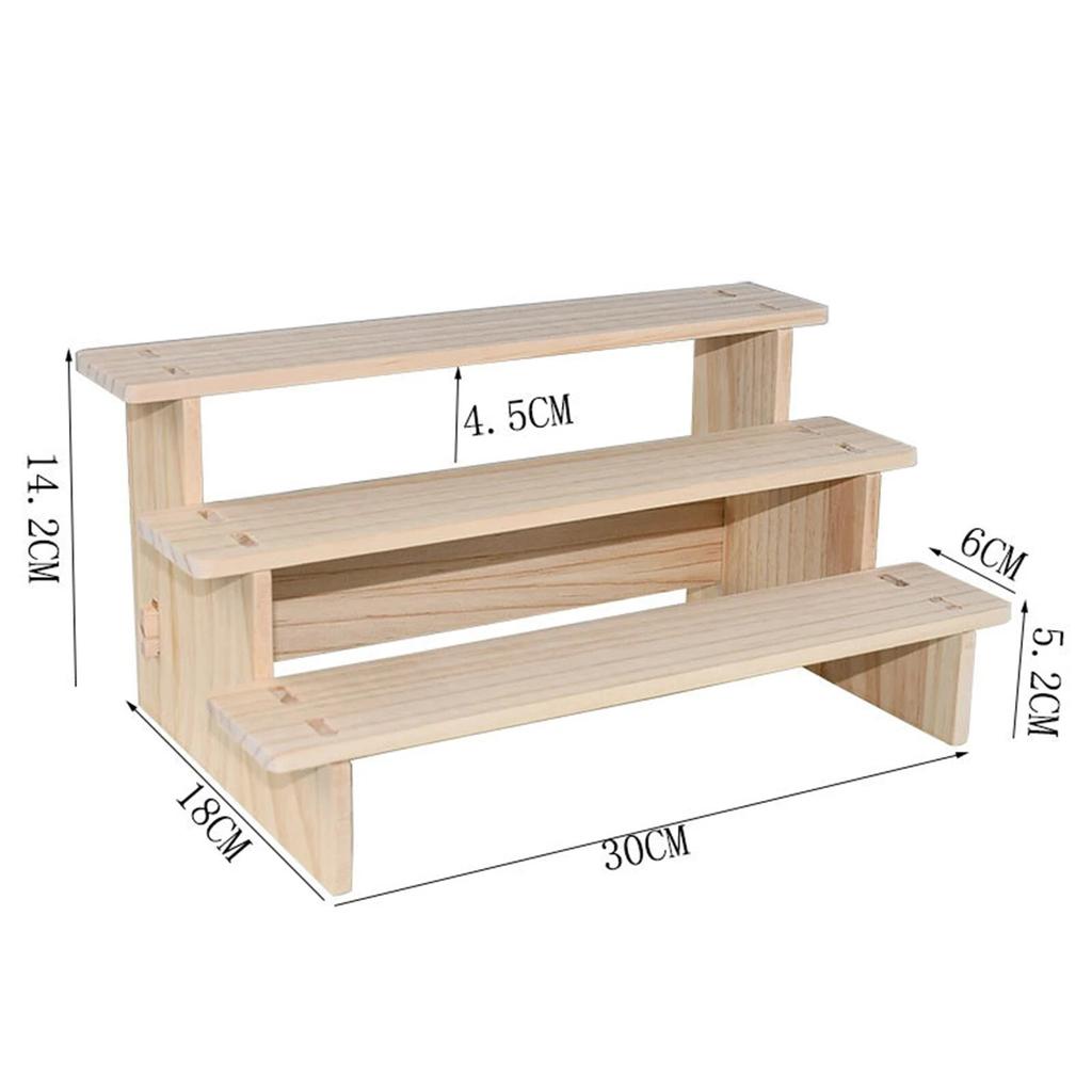 Solid Wood Handmade Frame for Household Window Display CHILDREN'S Storage Props Splicing Car Model Ladder Display Rack