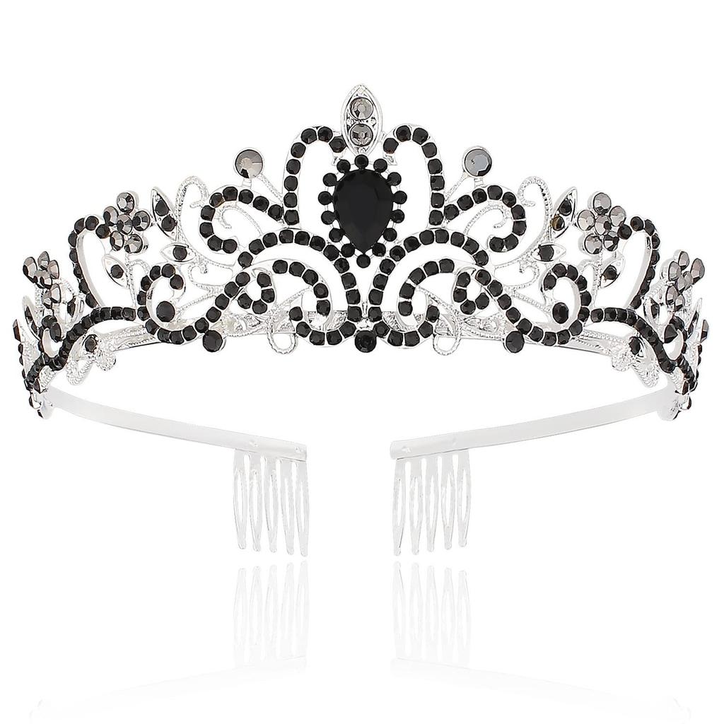 Birthday shoulder strap party crown tiara Birthday queen girl suit crown set