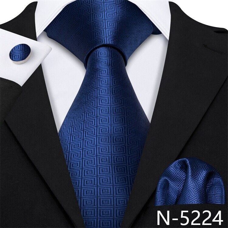 Barry Wang 200 Colours Ties Mens Paisley Striped Geometric Neckties Set Wedding