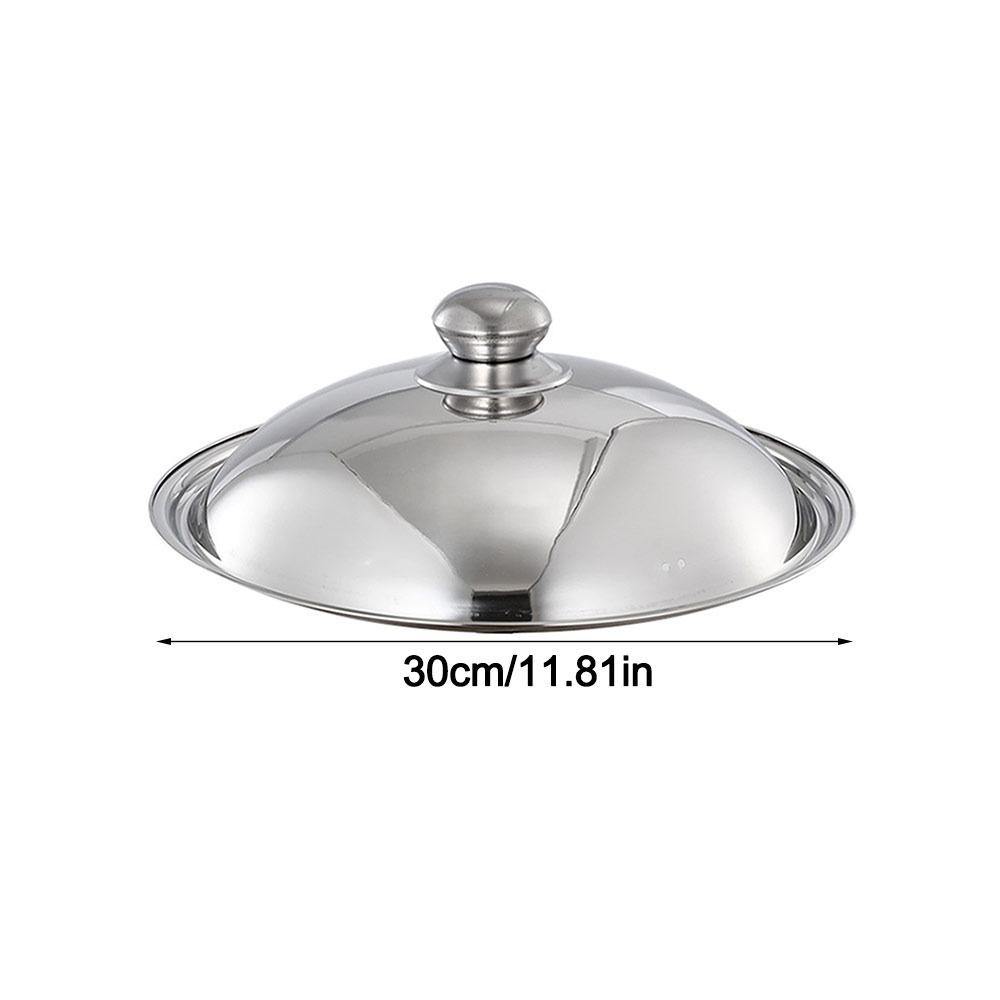 Stainless Steel Wok Pot Lid 28-42cm Kitchen Food Lid New Bowl Cover Restaurant Kitchenware