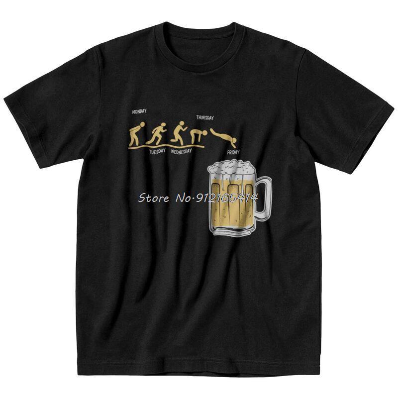 Week Monday Friday Beer Party Alcohol Drunk Tshirt Unisex T Shirt Time Schedule Tuesday Tshirt Cotton Tees Streetwear Unisex Clothing
