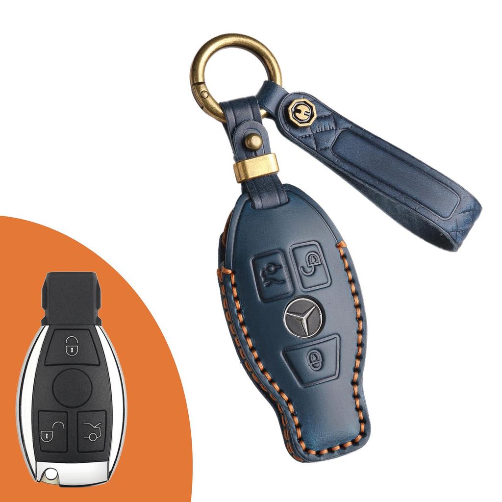 Кожаный чехол для ключа Mercedes-Benz GLK, E-Class, C-Class, R350, GL, GLC