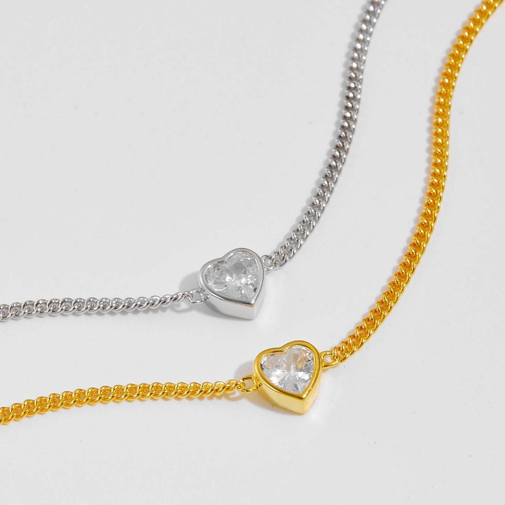 ANDYWEN Женский браслет из стерлингового серебра 925 пробы с цирконием и сердечком, роскошный браслет премиум-класса 2024, подарок на день Святого Валентина для мамы