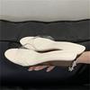 2025 New Summer PVC Transparent Wedges Open Toe Women Slippers Low Heels Banquet Dress Beach Female Shoes