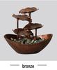 LED Lotus Leaf Water Fountain Ornament with Night Light for Home Décor